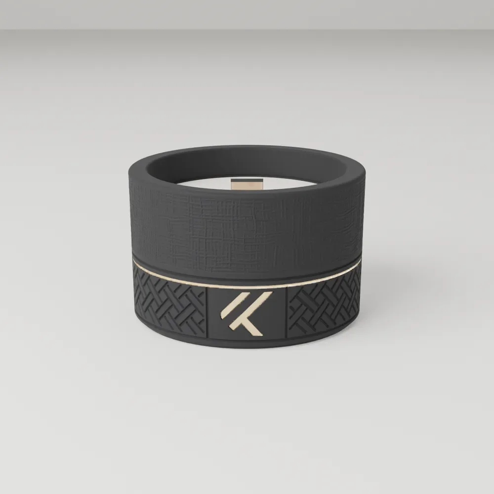 Kuli 5oz Vessel in KuliStone Black, lid off